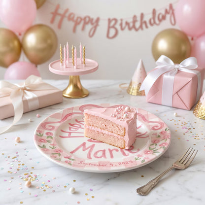 Personalized Kids Birthday Plate for Girls