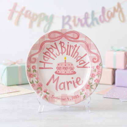 Personalized Kids Birthday Plate for Girls