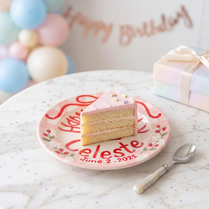 Personalized Strawberry Birthday Plate