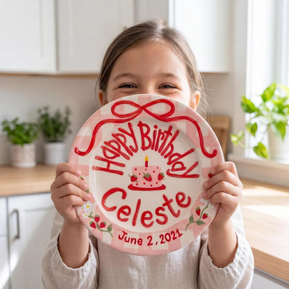 Personalized Strawberry Birthday Plate