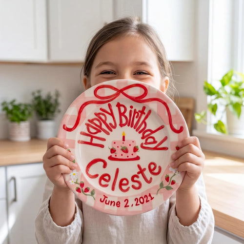 Personalized Strawberry Birthday Plate