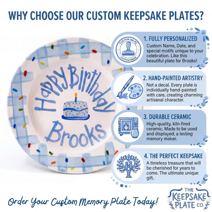 Personalized Kids Birthday Plate for Boys