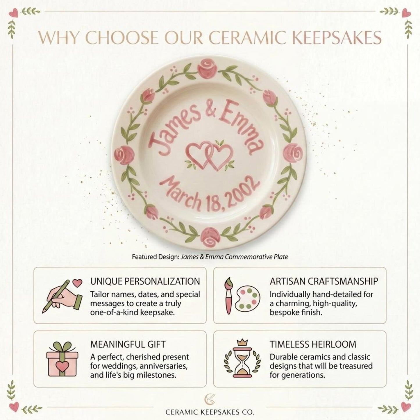 Personalized Anniversary Plate